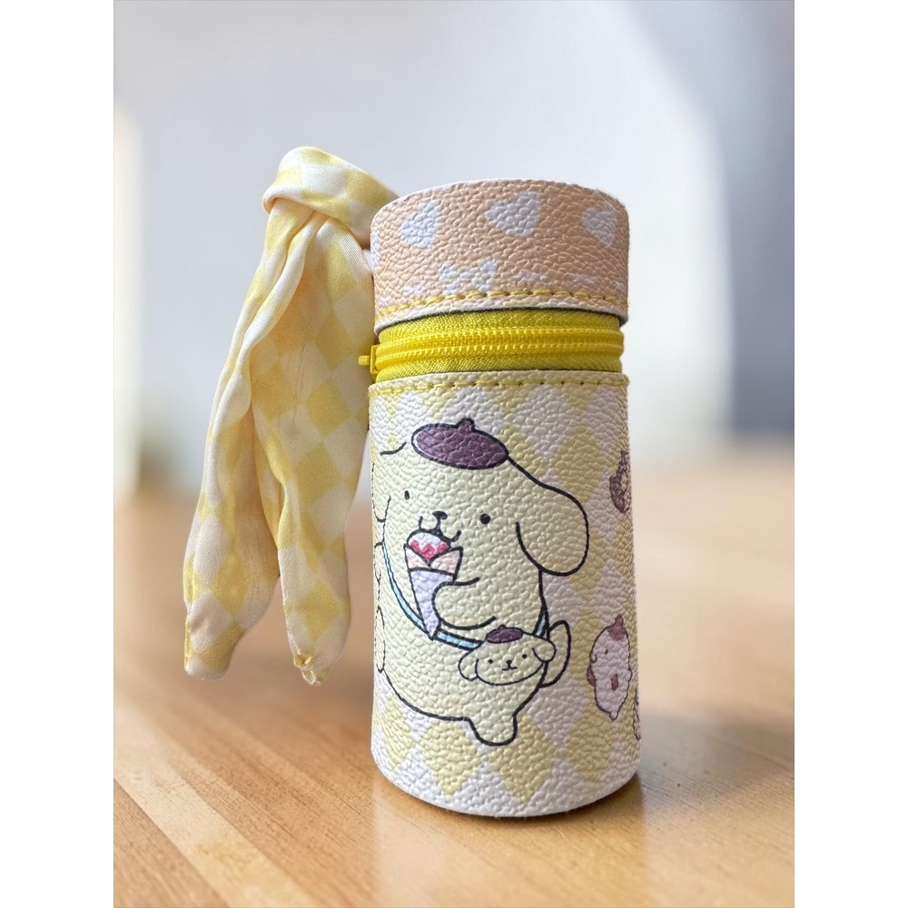 Sanrio Pompompurin Pouch Keychain Zipper Bag Charm Yellow Kawaii Accessory